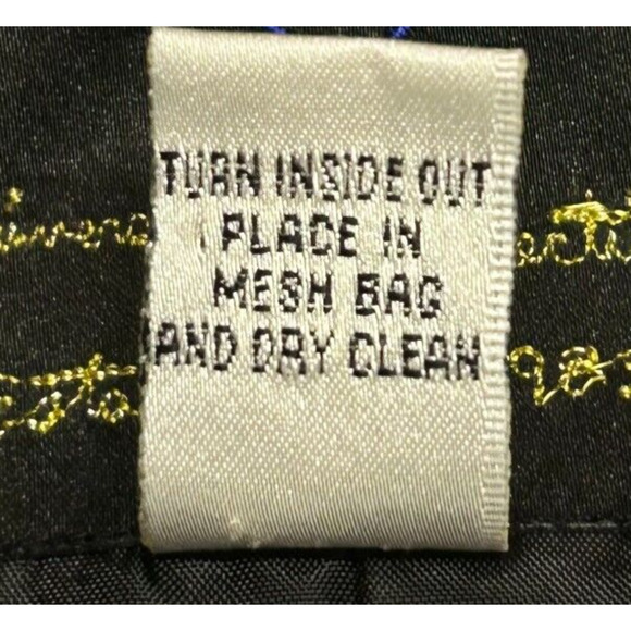 Chicos Jacket Large 2 Blue Butterfly Velvet Silk Blend Anniversary Collection - Picture 13 of 14